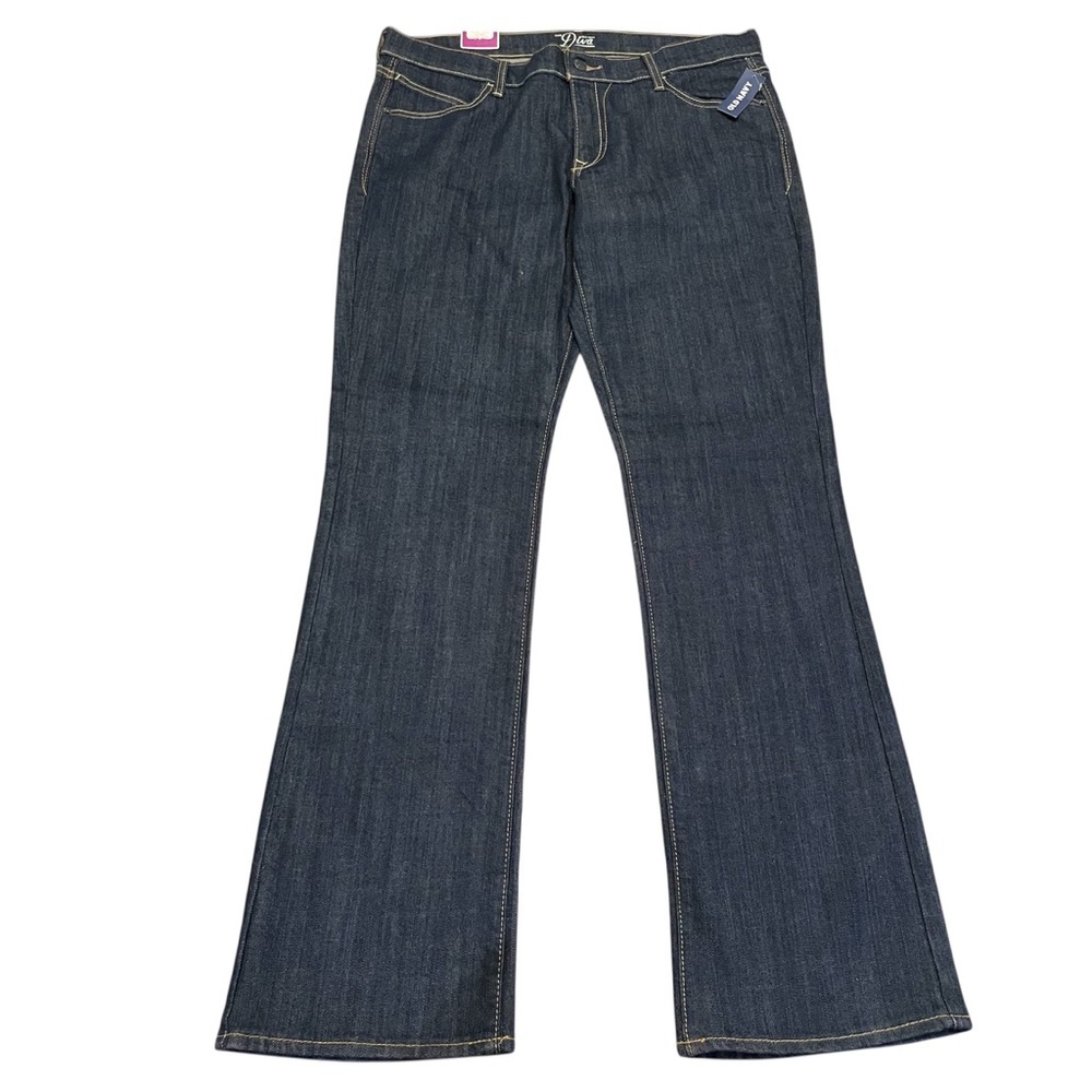 Old Navy Dark Blue/Indigo Boot-Cut Women’s Jeans Size 12 Long Mid Rise